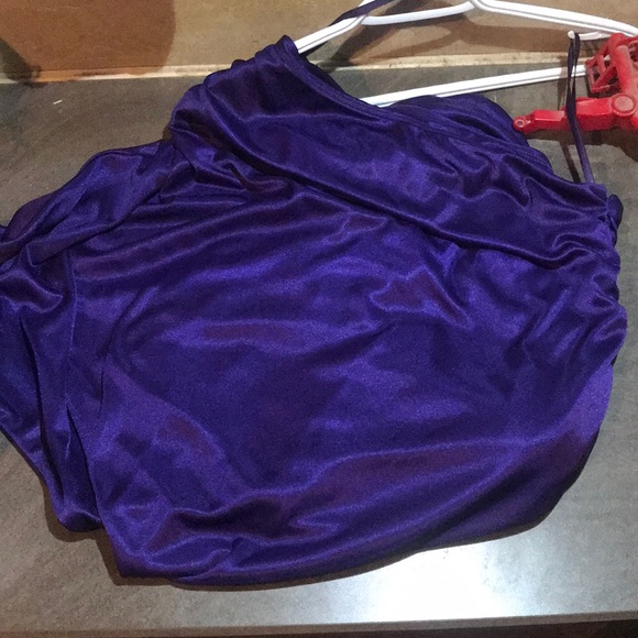 Bright purple one shoulder dress - Picture 3 of 4